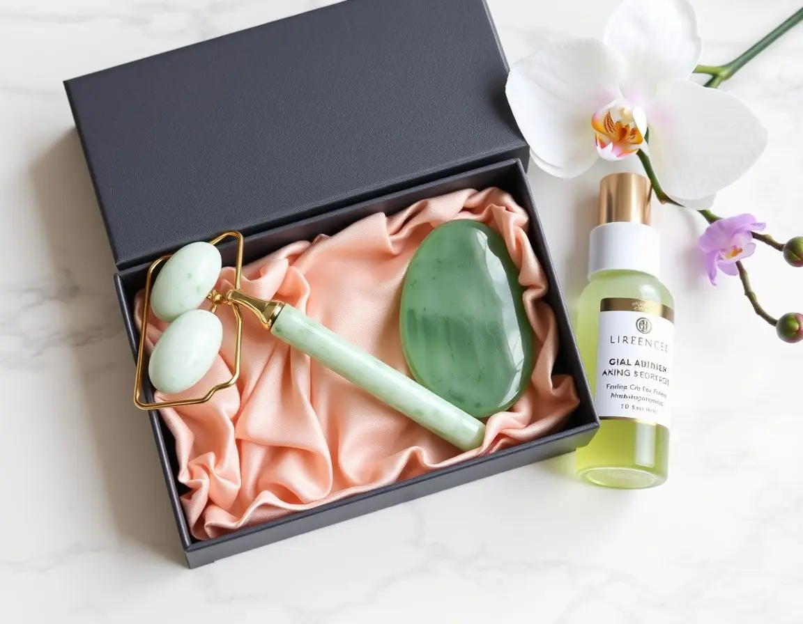 Jade Roller Gua Sha Set als Geschenkidee für die Freundin