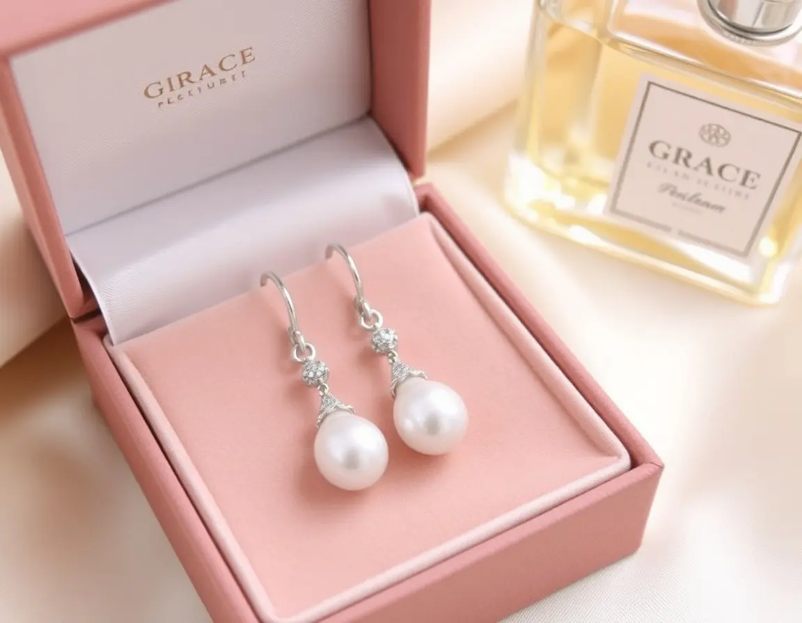 Pearl Drop Earrings Sterling Silver