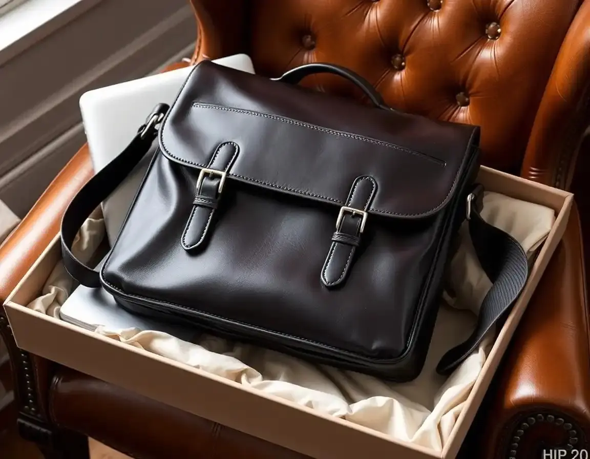 Premium Leder Messenger Bag