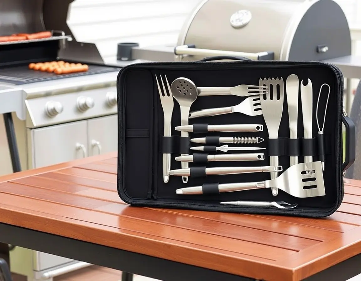 Edles BBQ Grillbesteck-Set