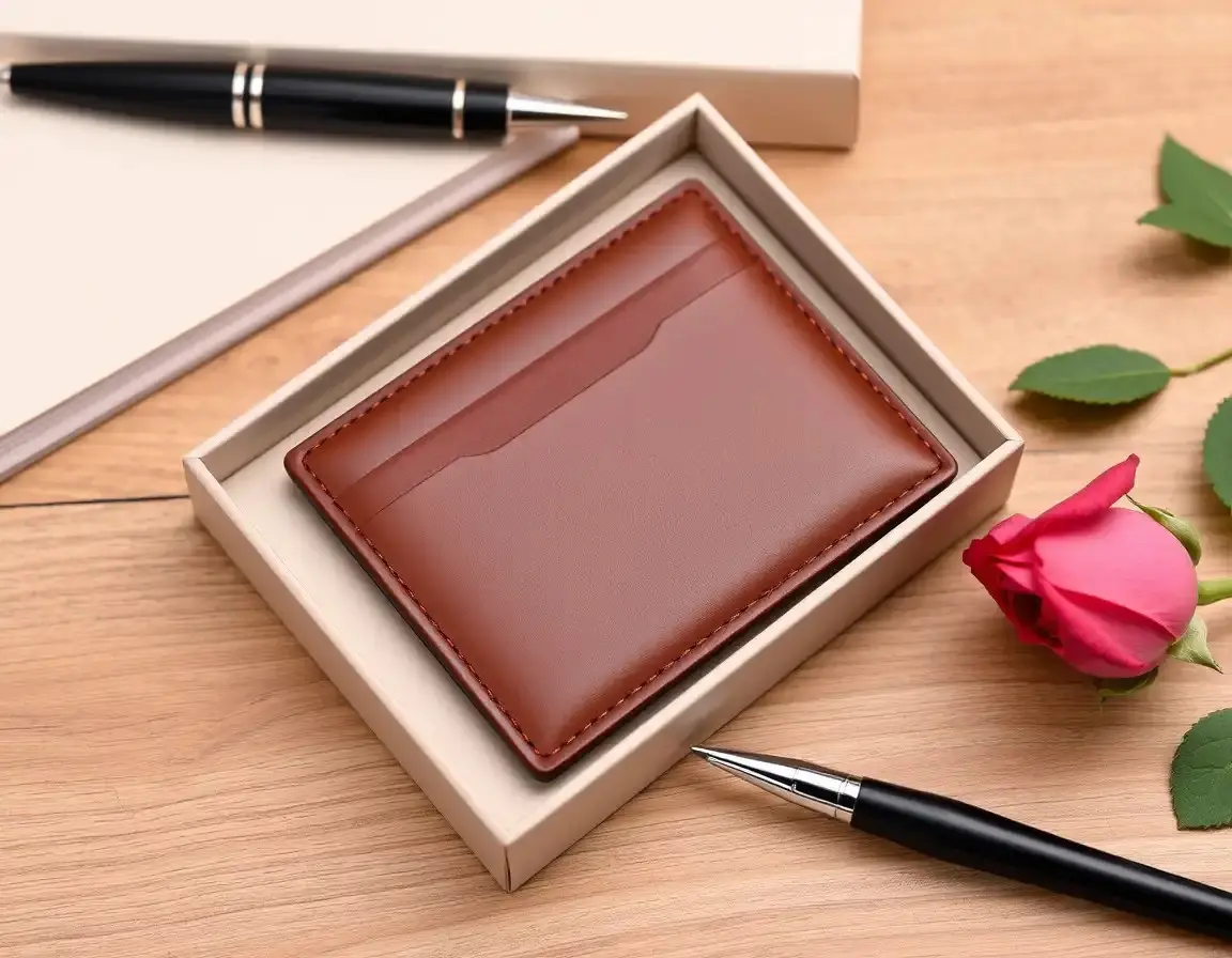 Ledergeldbörse oder Kartenhalter