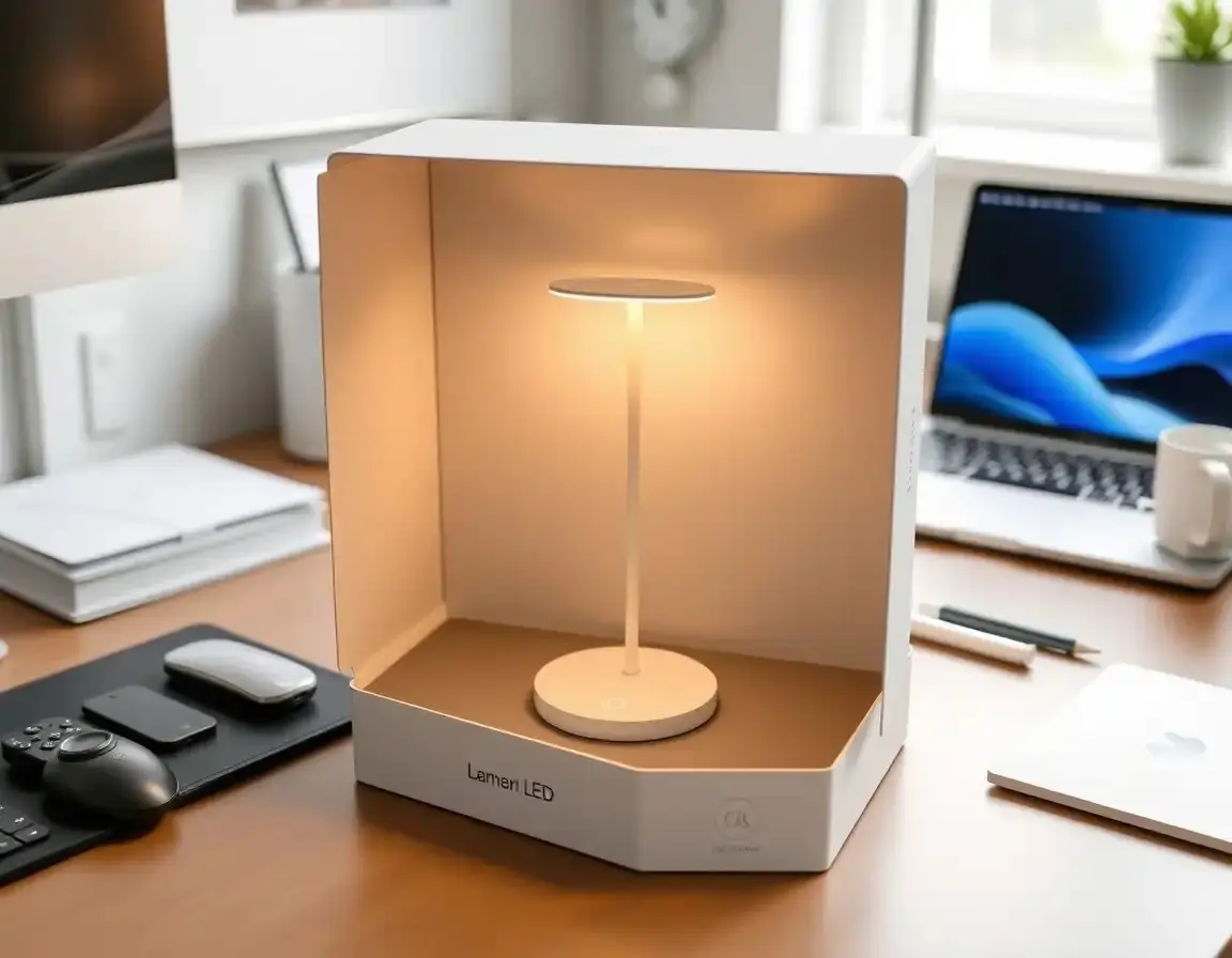 Smarte LED-Schreibtischlampe mit Wireless Charging