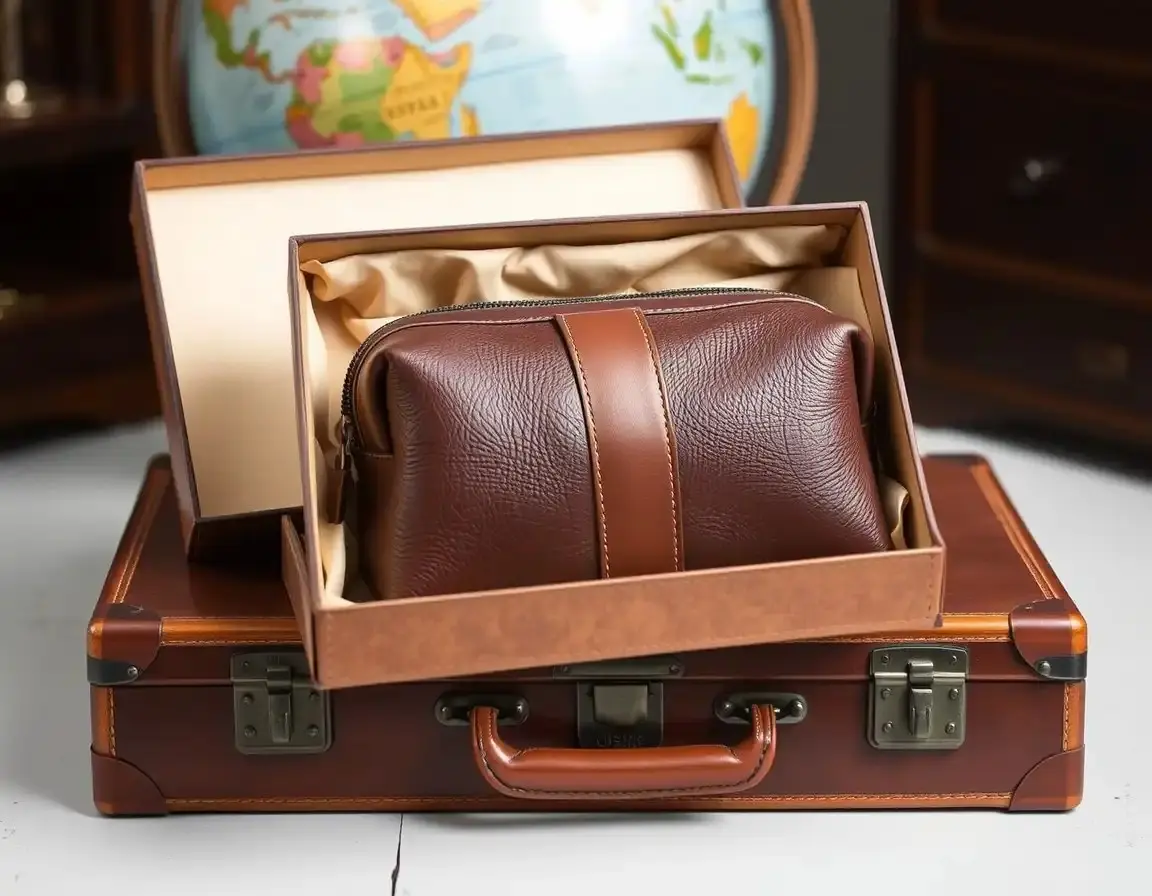 Leder Kulturbeutel Reisetasche