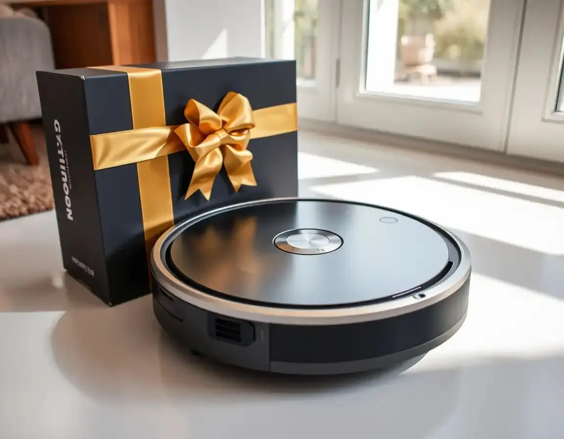 Moderner Saug- und Wischroboter mit Selbstentleerung