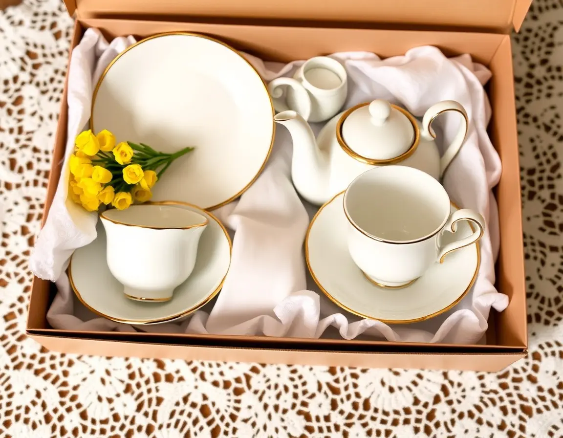 Feines Bone China Tee-Set für Zwei