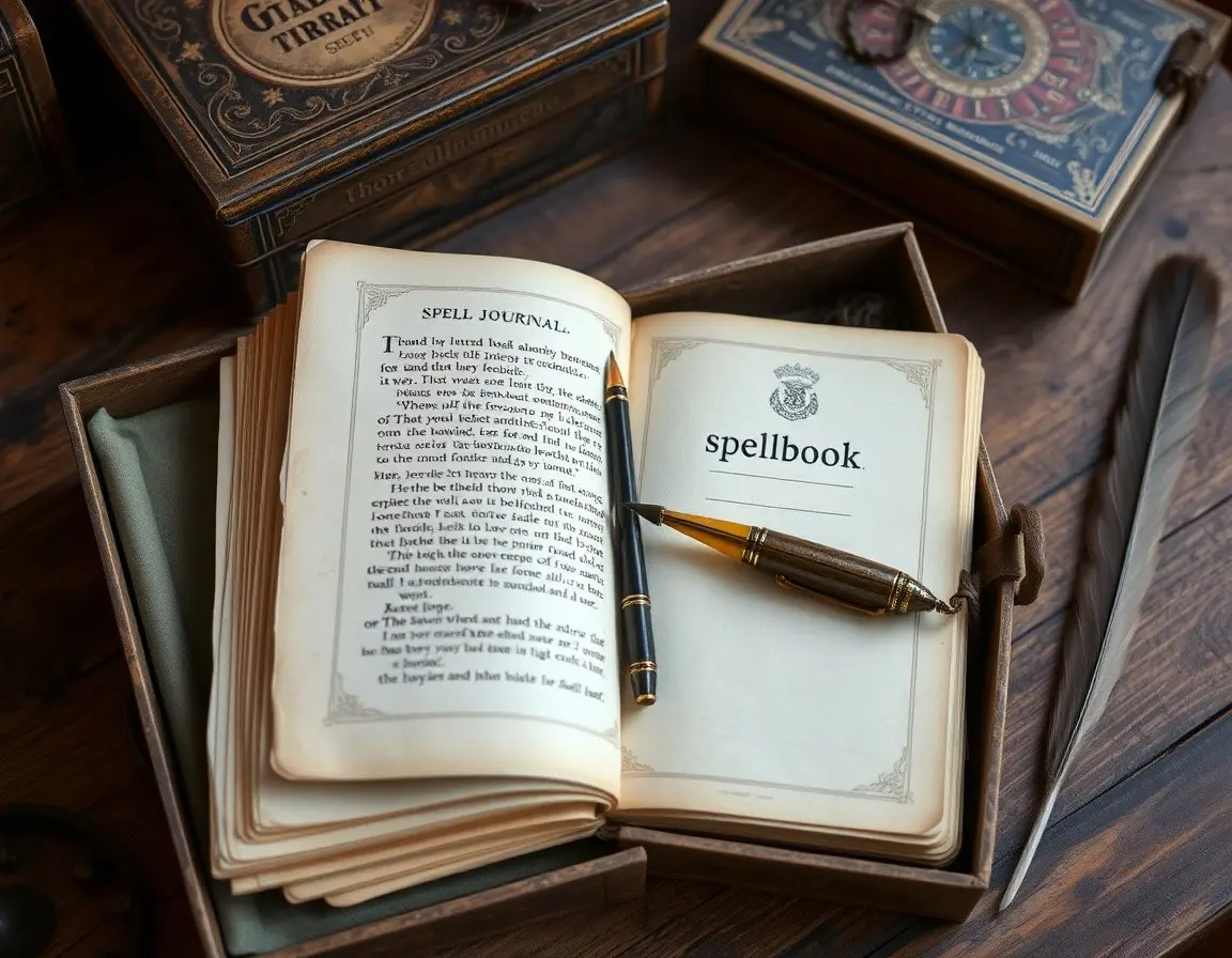 Zauberbuch-Tagebuch mit Haus-Stift