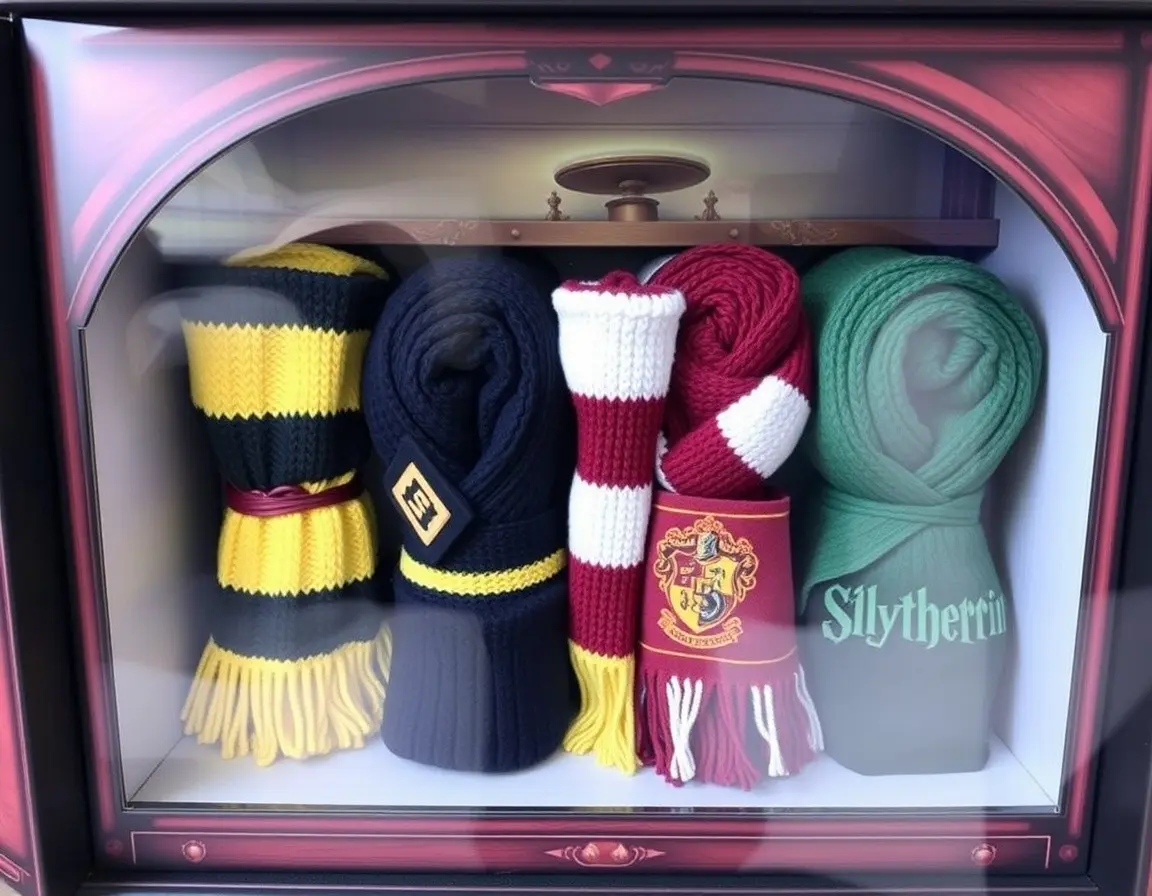 Hochwertiges Hogwarts Haus-Schal Set