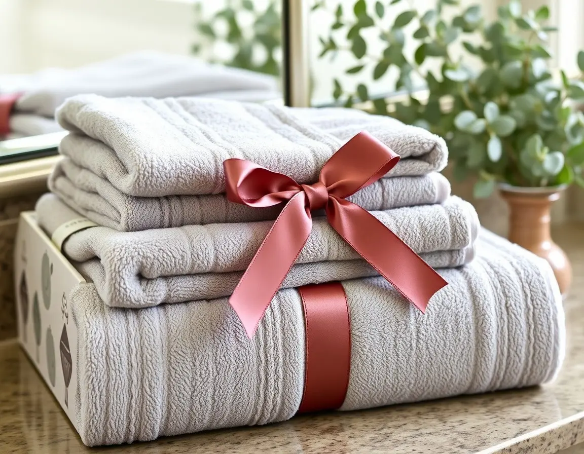 Luxuriöses Handtuchset als hochzeit geschenk