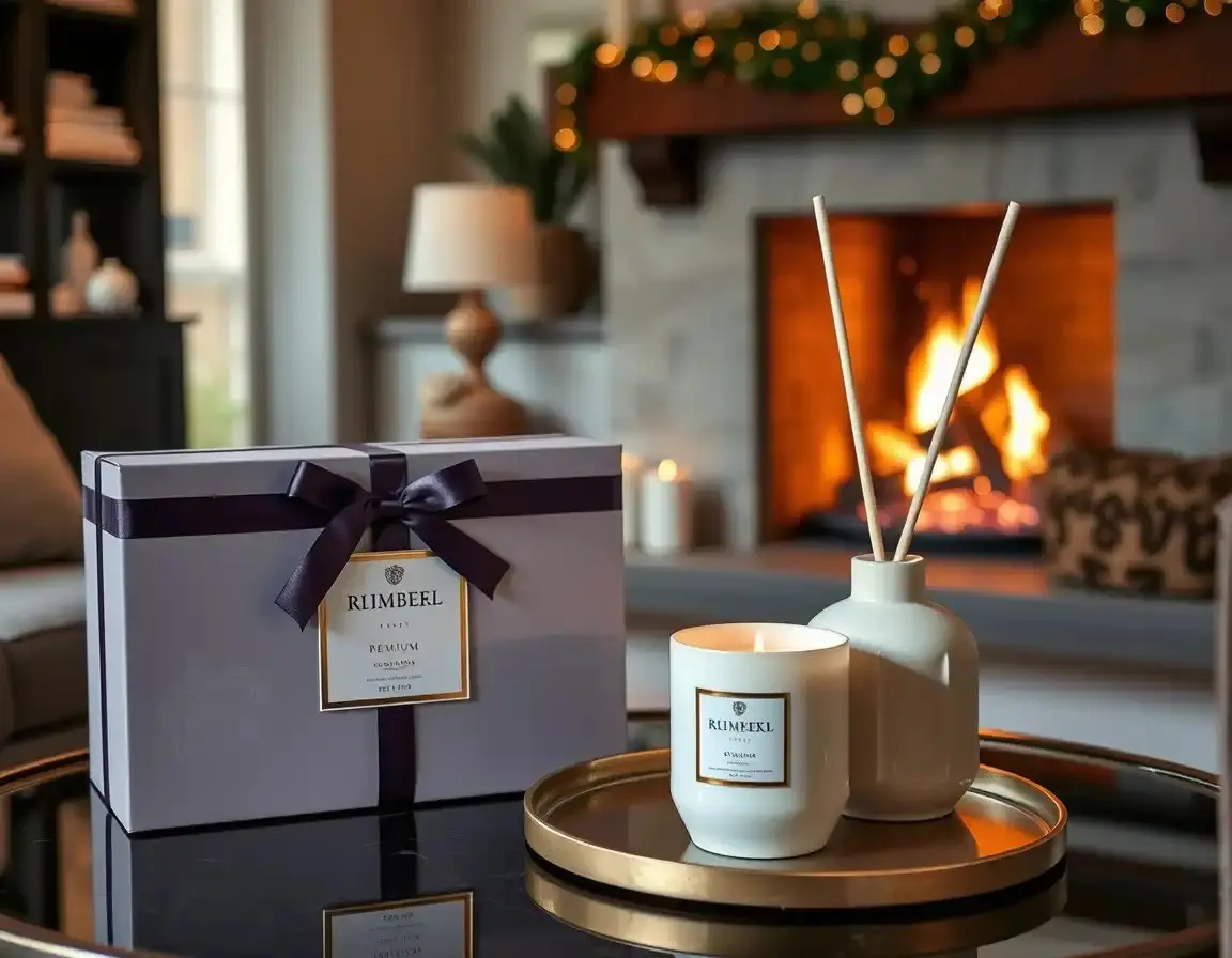 Romantisches Duftkerzen-Set mit Diffusor