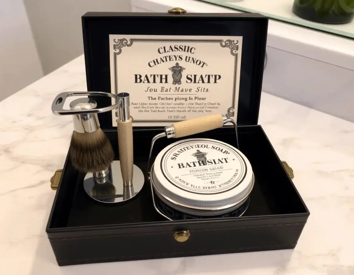 Klassisches Nassrasur-Set mit Ständer