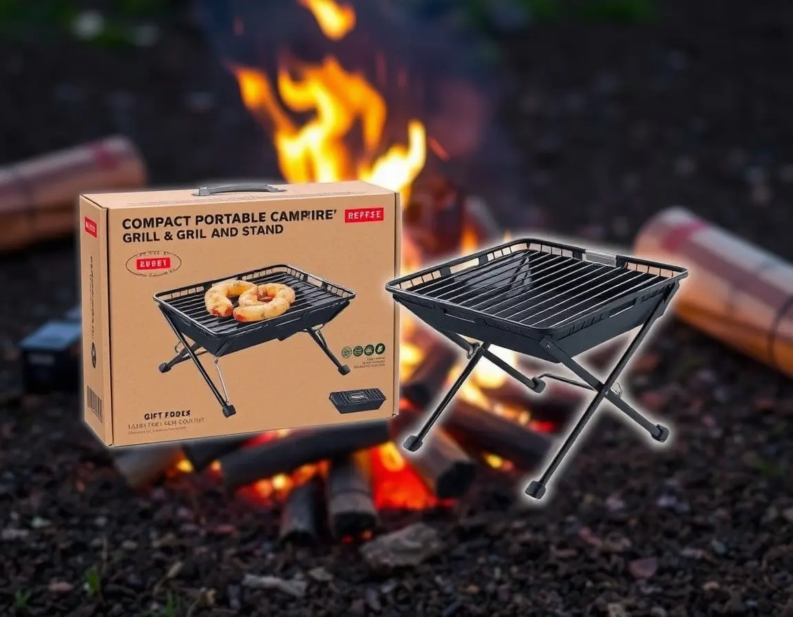 Portable Campfire Grill and Stand