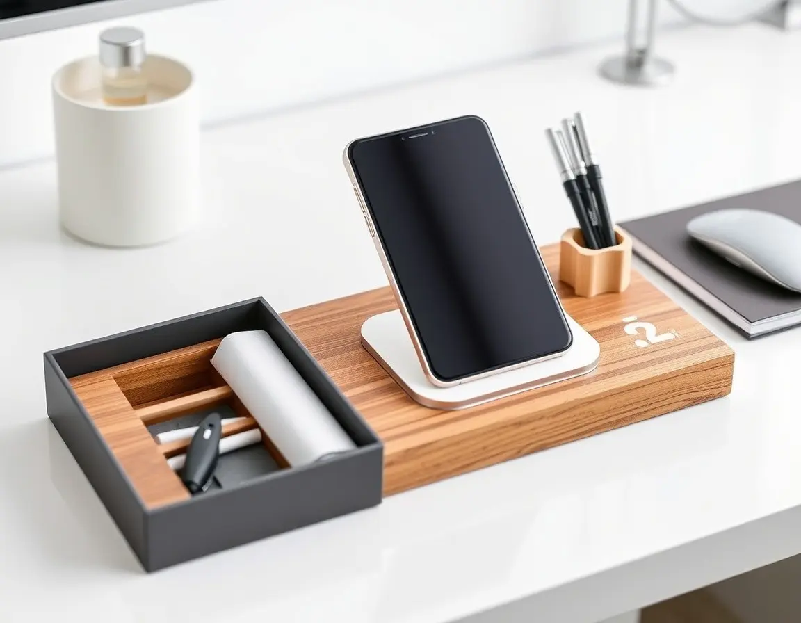Multifunction Desk Organizer with Wireless Charger