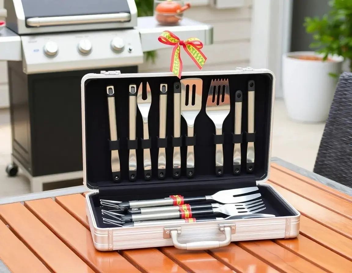 Stainless Steel BBQ Tool Set with Case