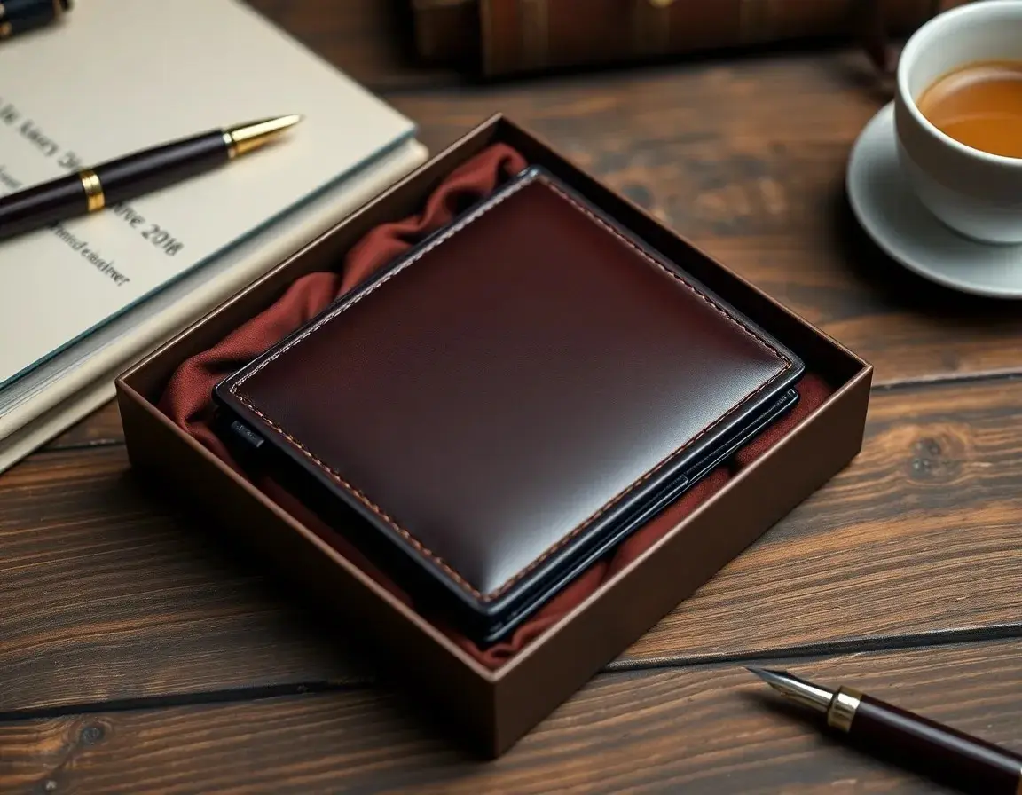 Ledergeldbörse mit RFID-Schutz