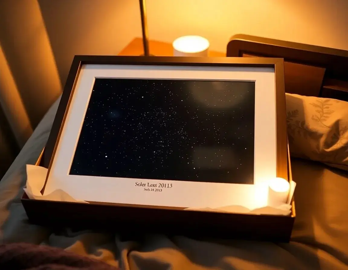 Gerahmter Sternenkarten-Druck