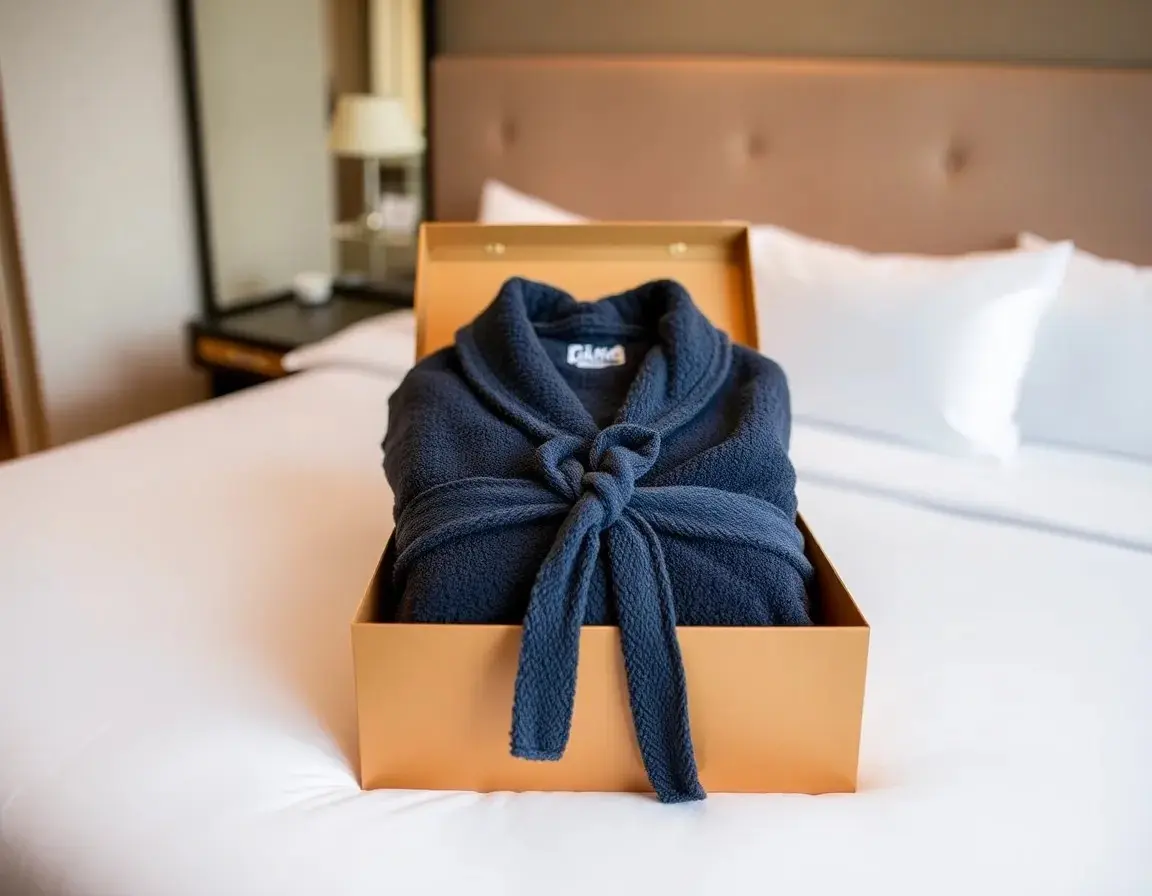 Baumwoll-Bademantel für Herren