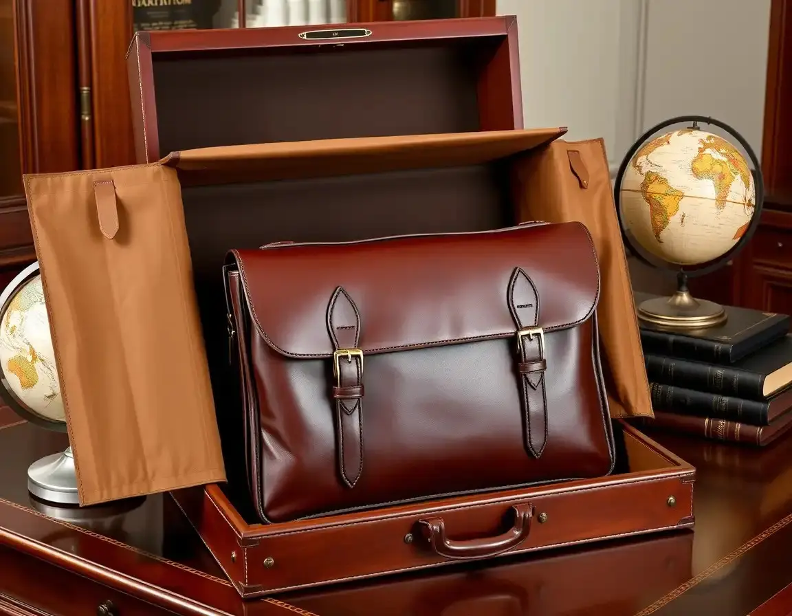 Vintage Leder Laptop Aktenkoffer