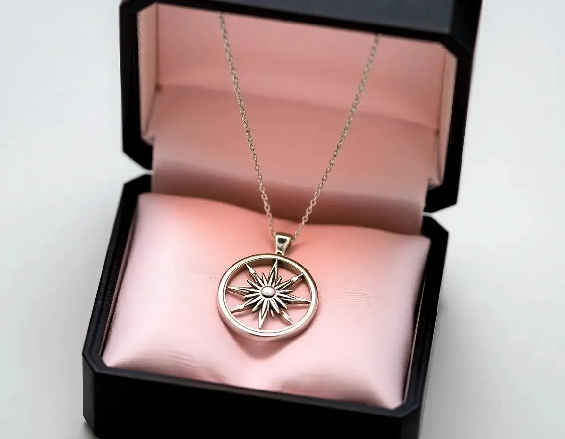 Kompass-Anhänger aus Sterlingsilber
