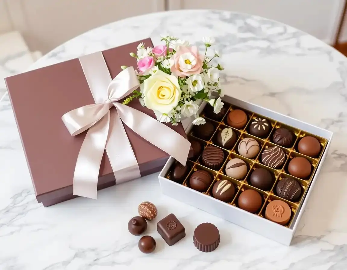 Handwerklich hergestellte Schokoladen-Box