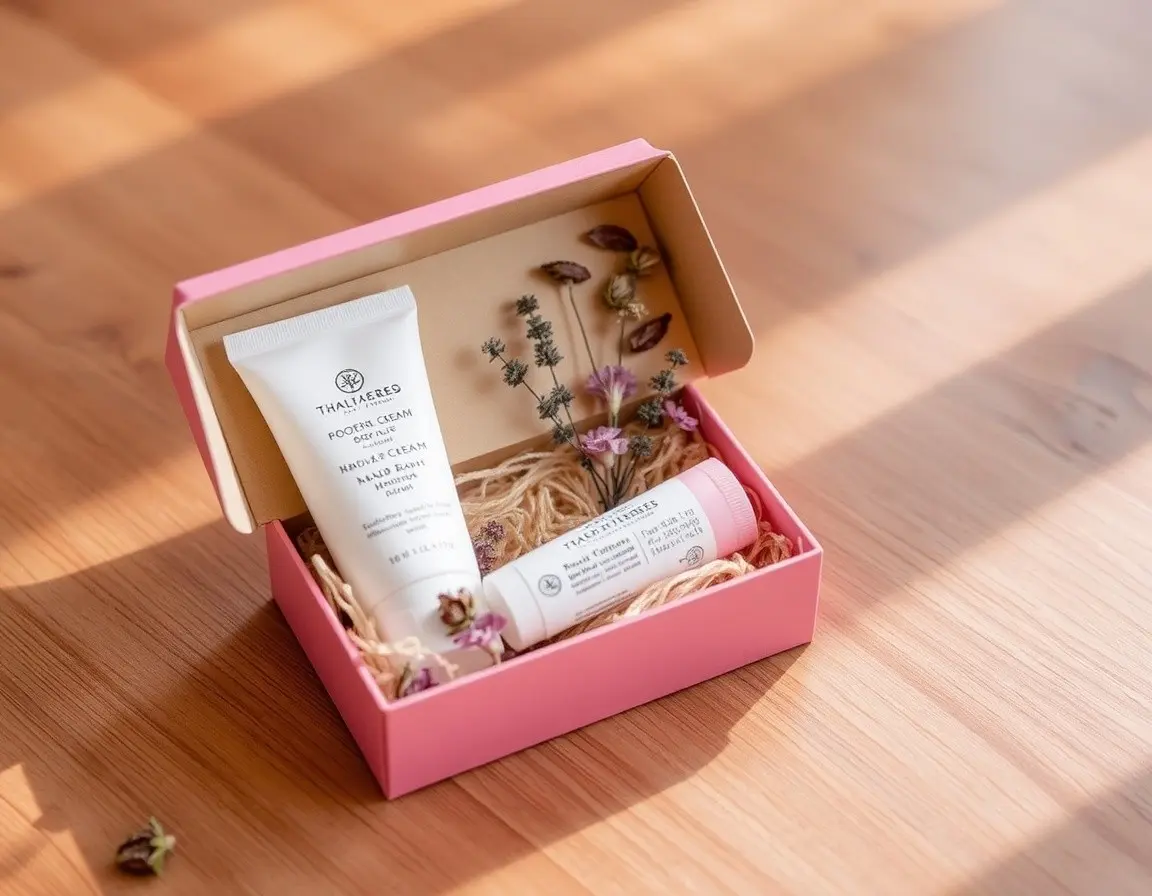 Organic Hand Cream and Lip Balm Gift Set