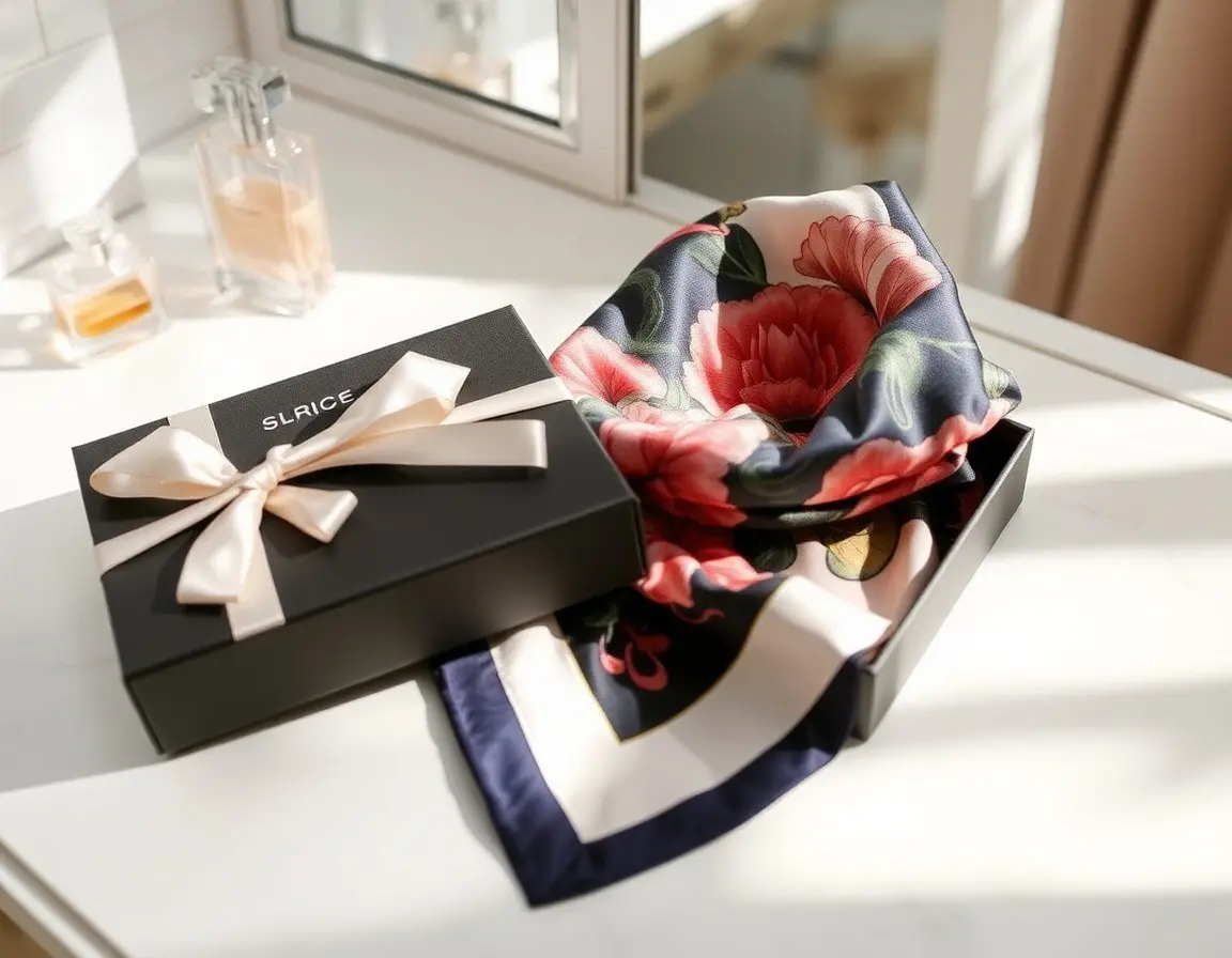 100% Mulberry Silk Square Scarf