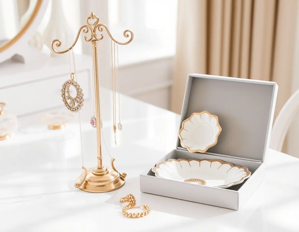 Eleganter Schmuckständer und Schalen-Set