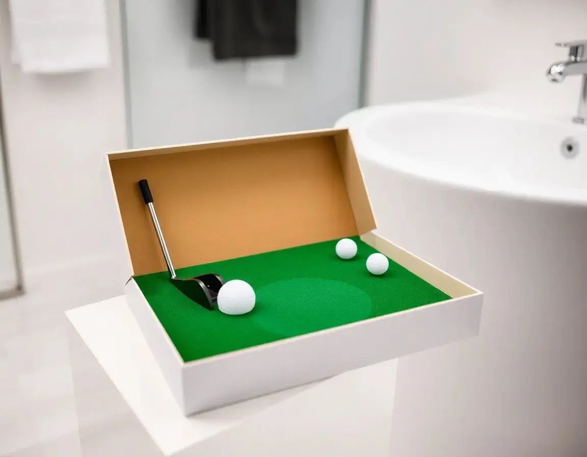 Bathroom Mini Golf Putting Game Set