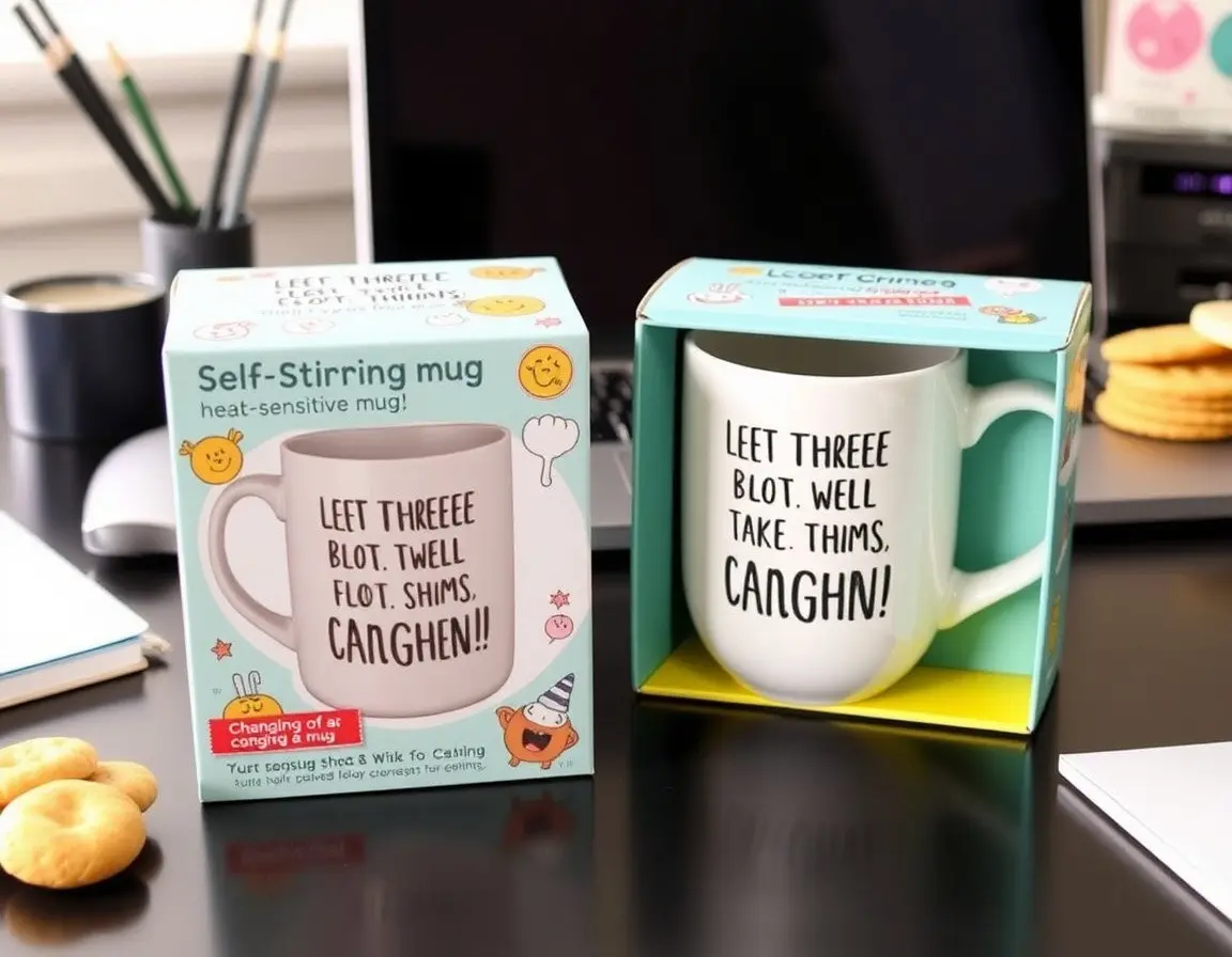 Self-Stirring Heat-Sensitive Funny Mug