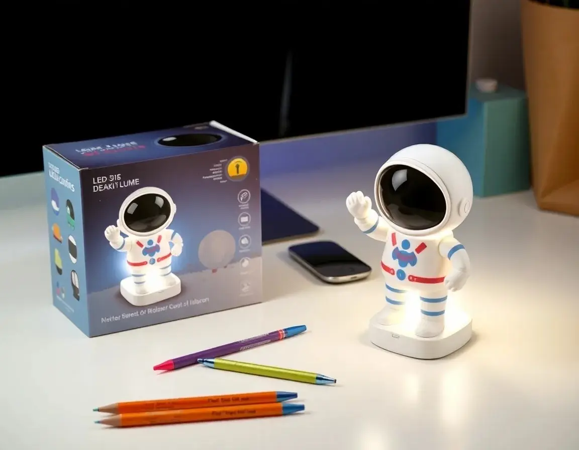 Astronaut LED Desk Lamp with Pen Holder
