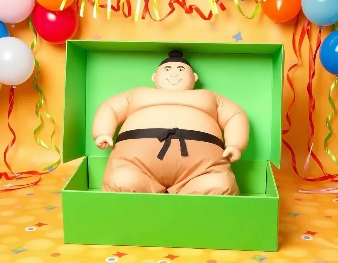 Aufblasbares Sumo-Wrestler Kostüm