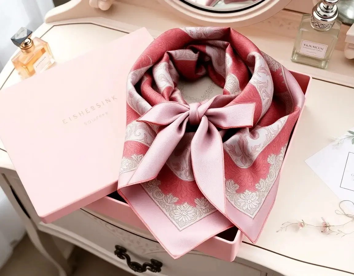 Luxuriöses reines Seiden-Quadrat-Schal