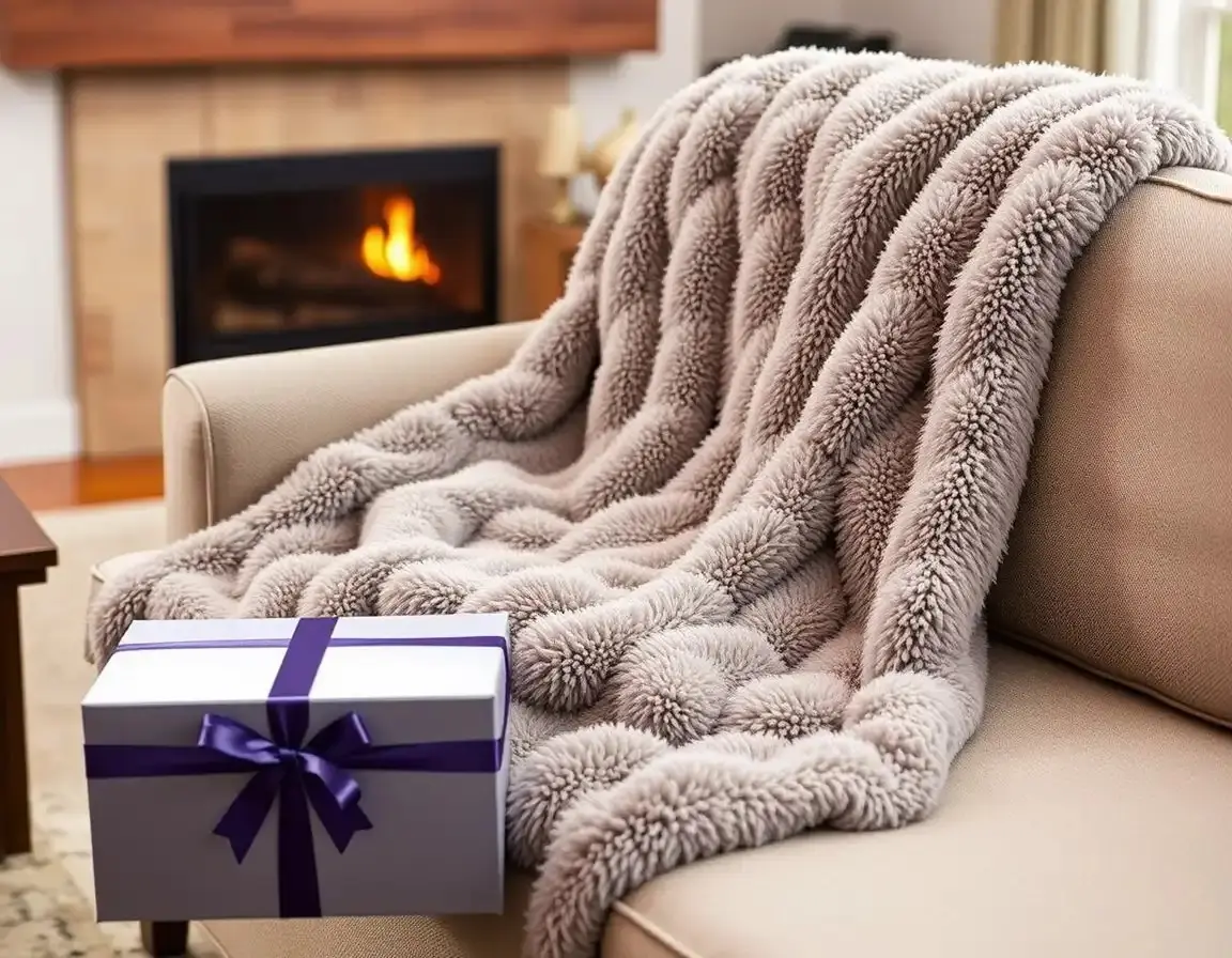 Beheizte Überwurfdecke aus weichem Stoff