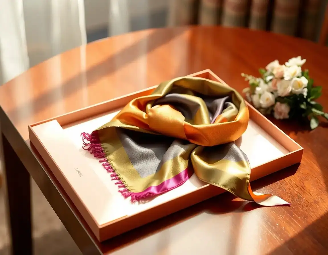 Hochwertiger Seidenschal als schickes Mutter zum Geburtstag Geschenk