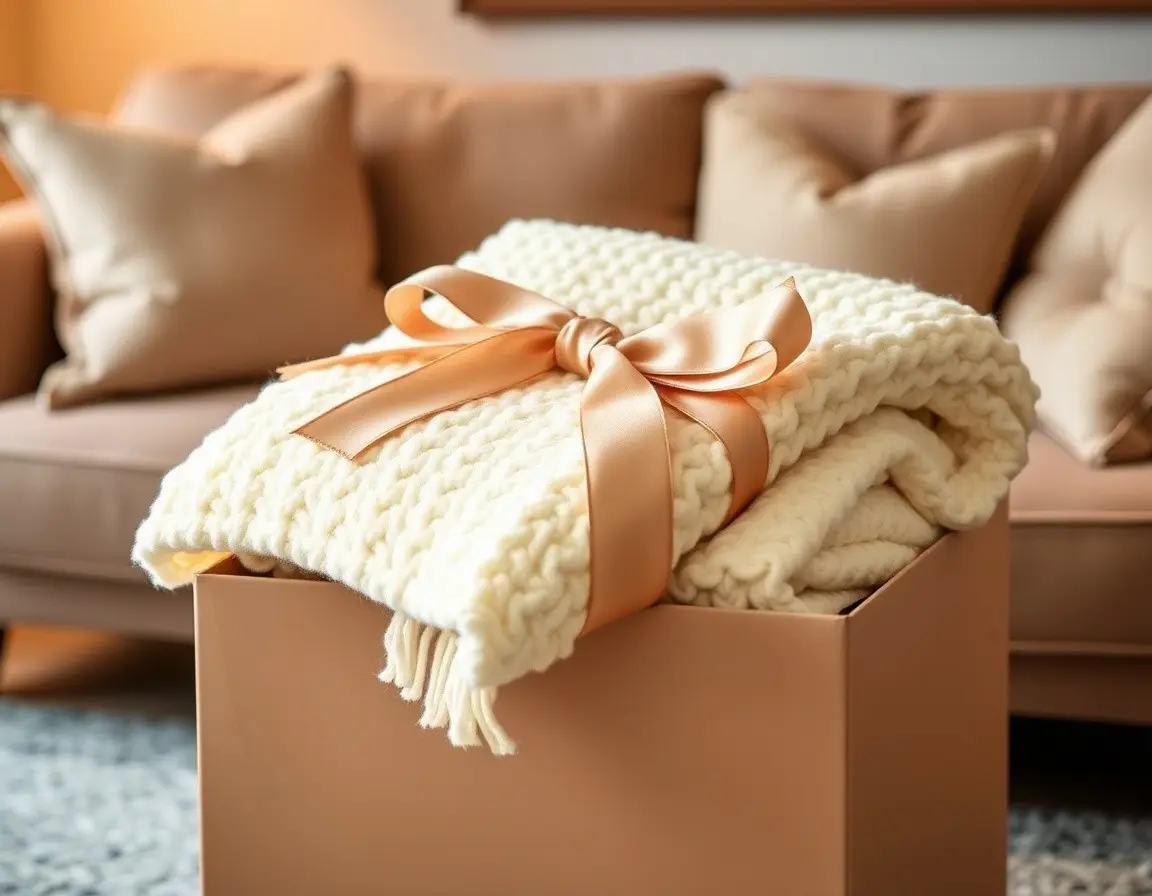 Weiche Strick-Überwurfdecke