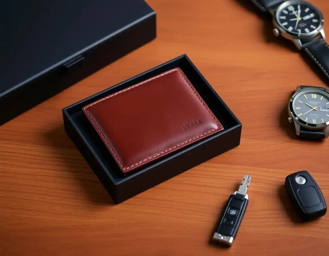 RFID blockierende Ledergeldbörse