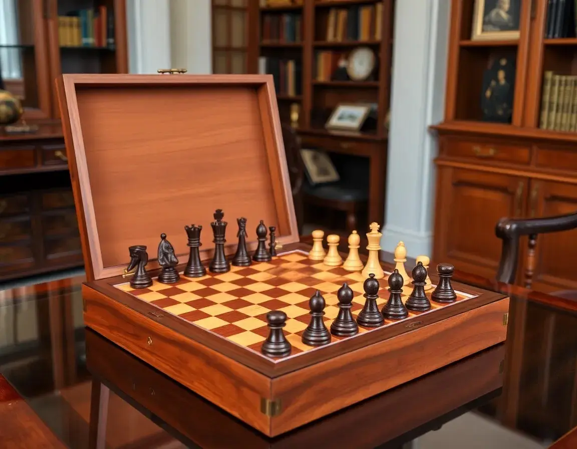 Deluxe Schachspiel aus Holz