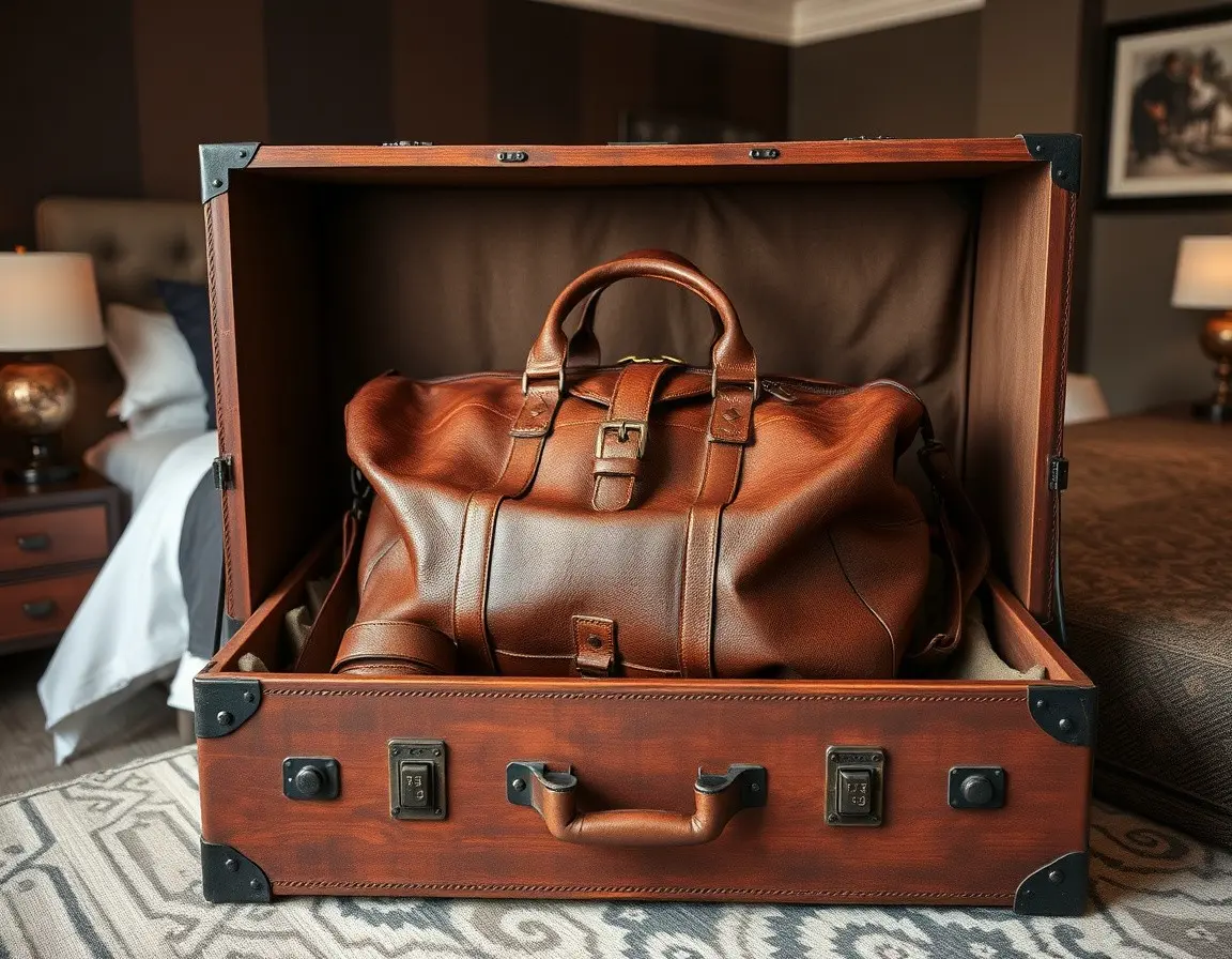 Premium Leder-Reisetasche