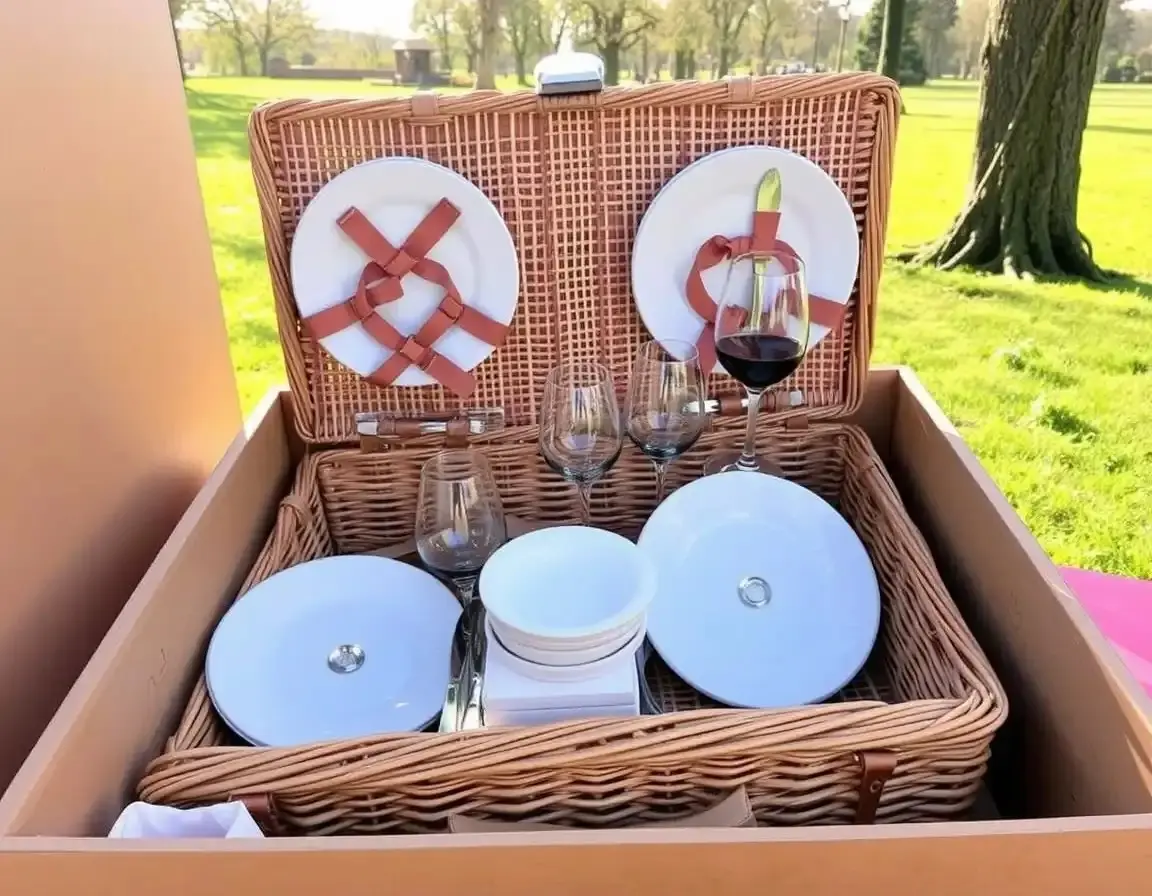 Paar Geschenke: Picknickkorb-Set für Zwei