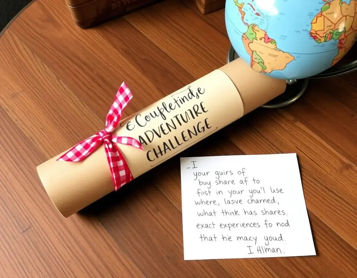 Paar-Abenteuer-Kratzposter