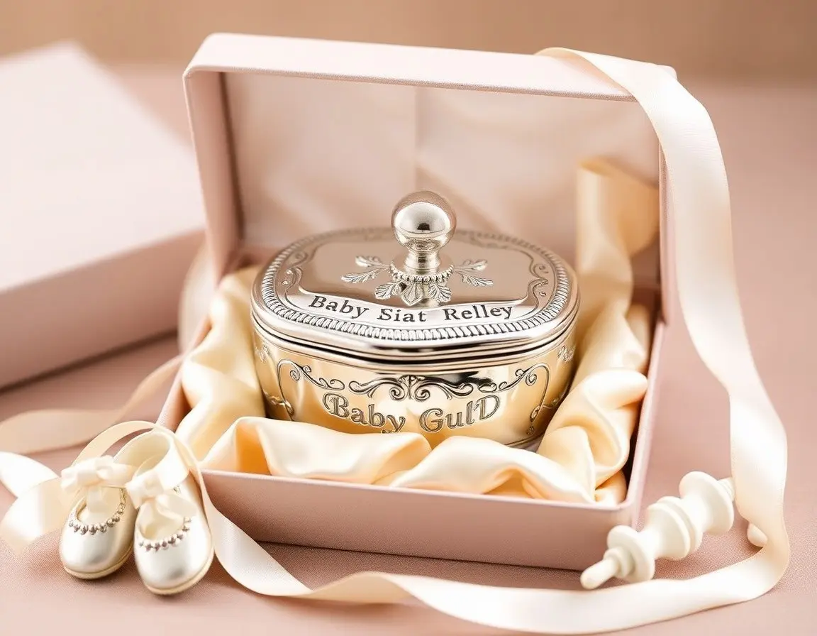 Elegant Silver-Plated Baby Keepsake Box Set