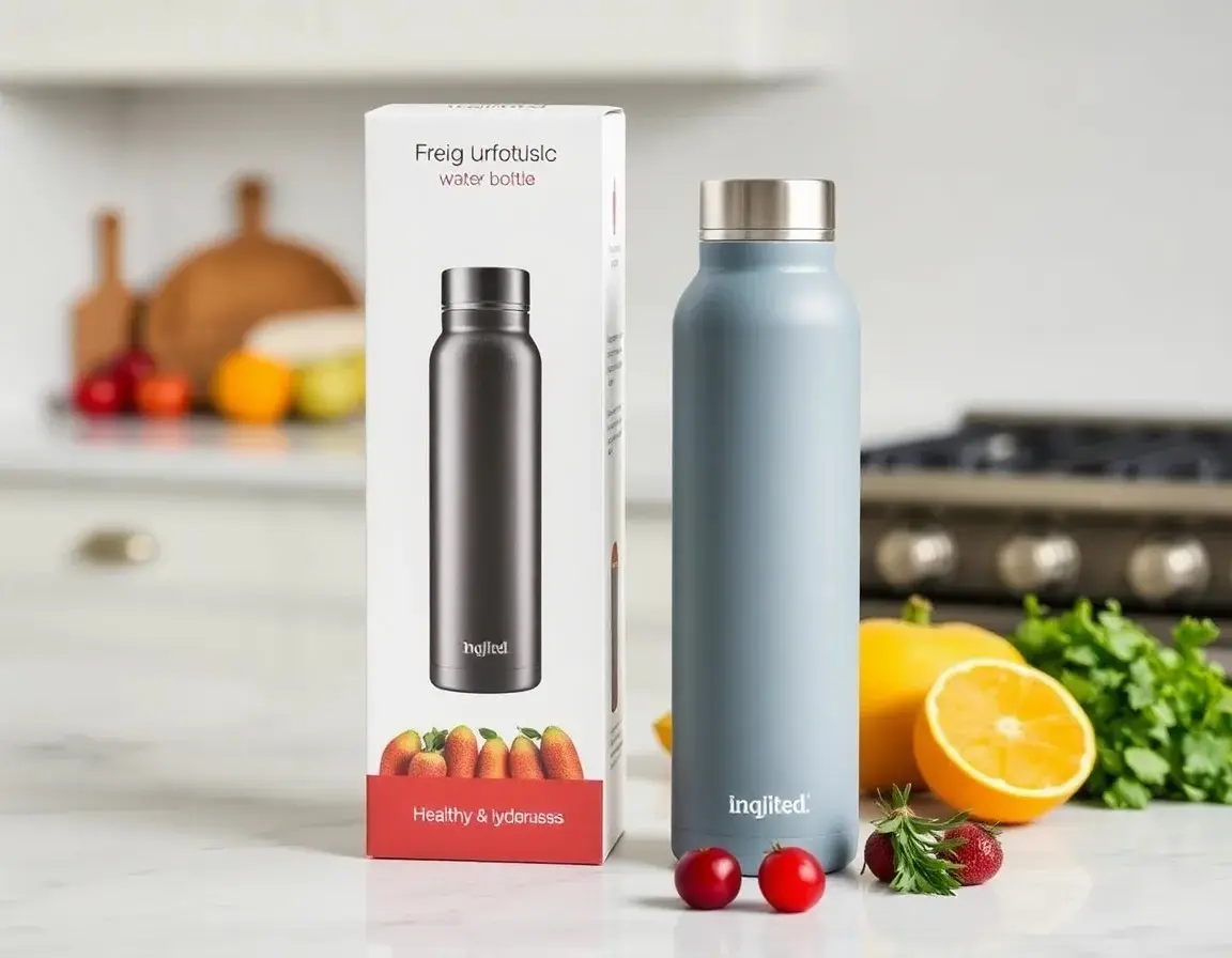 Isolierte Wasserflasche mit Infuser