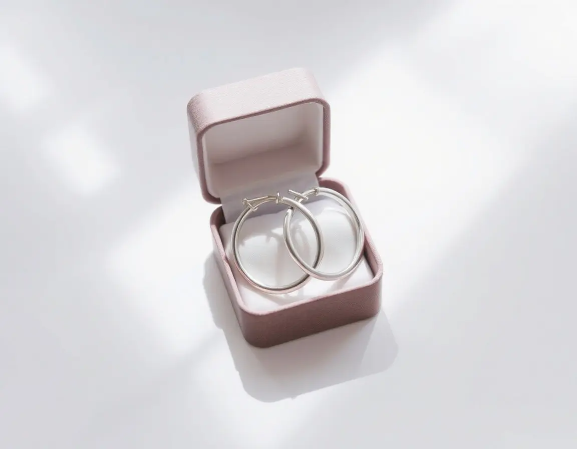 Elegante Silber Creolen Ohrringe