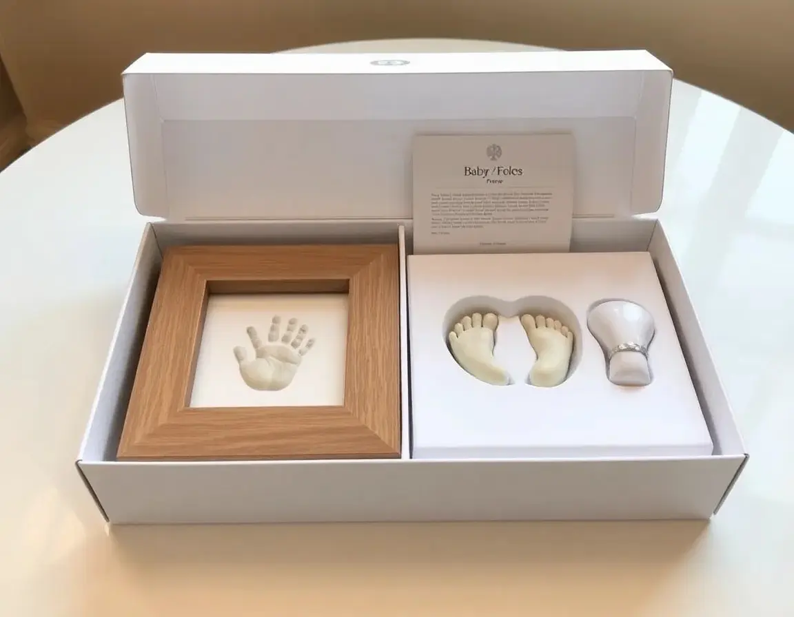 Baby Handprint Footprint Photo Frame Kit