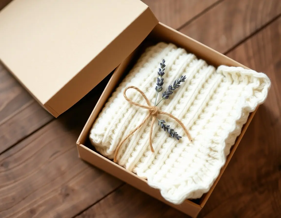 Organic Cotton Knitted Baby Blanket