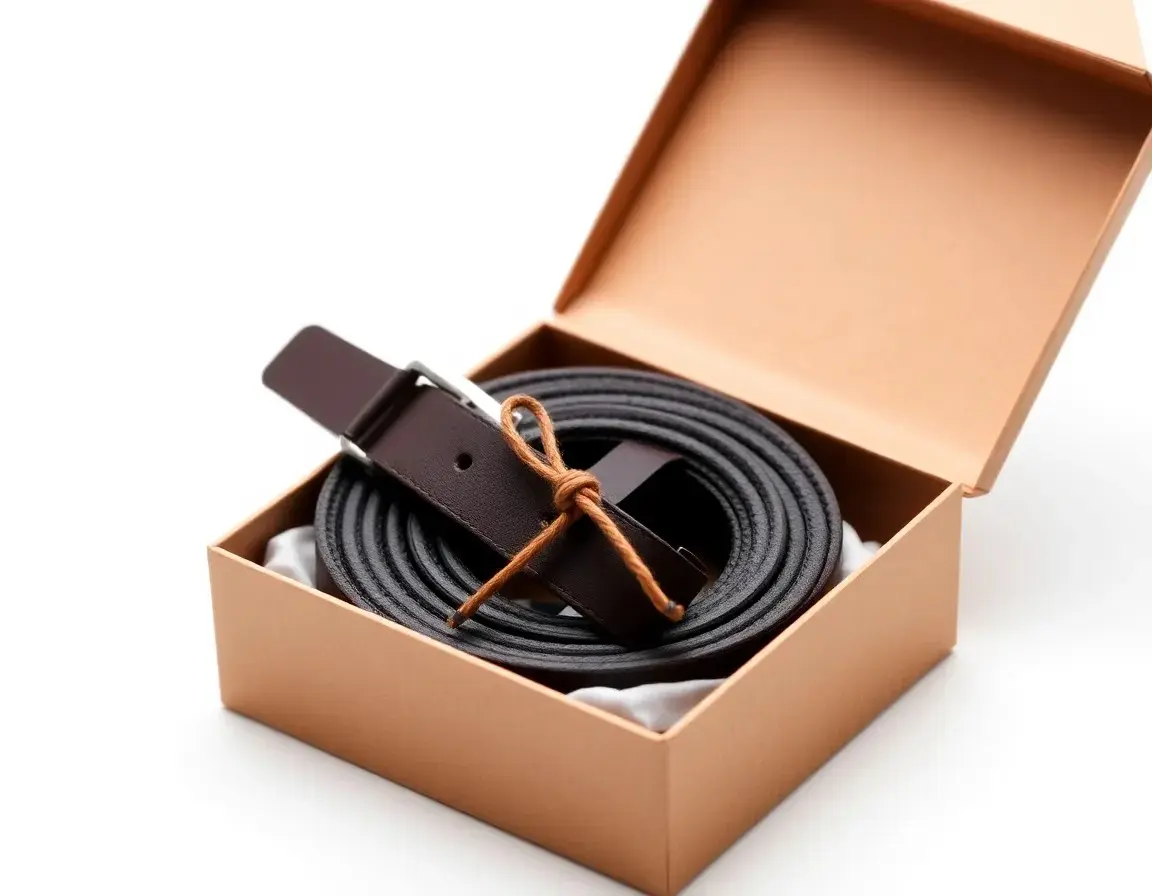 Ledergürtel mit Schnallengravur