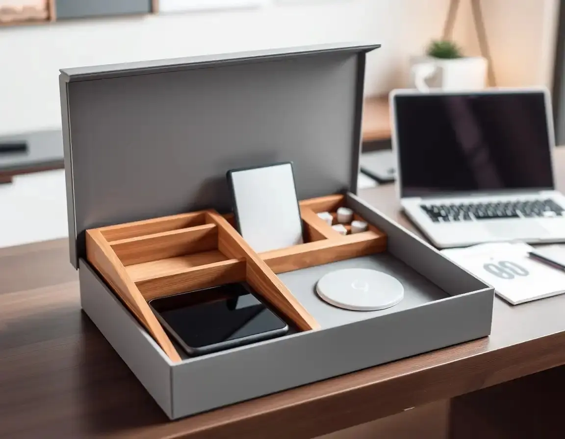 Schreibtisch-Organizer mit Ladestation