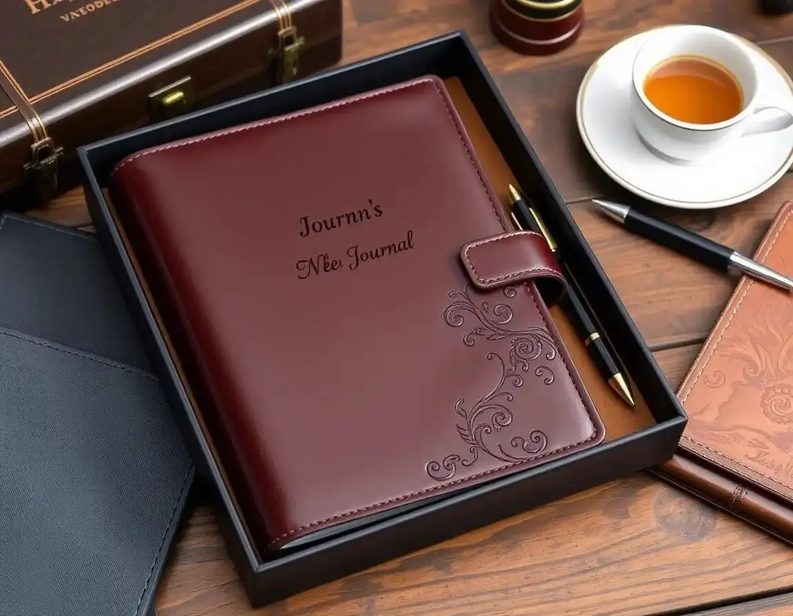 Graviertes Leder-Notizbuch für Reisende