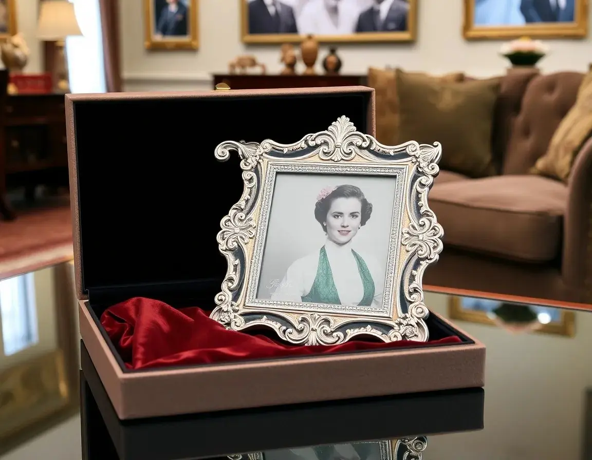 Eleganter versilberter Bilderrahmen