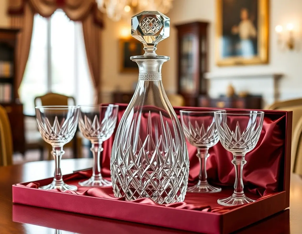 Dekanter Set aus Kristallglas