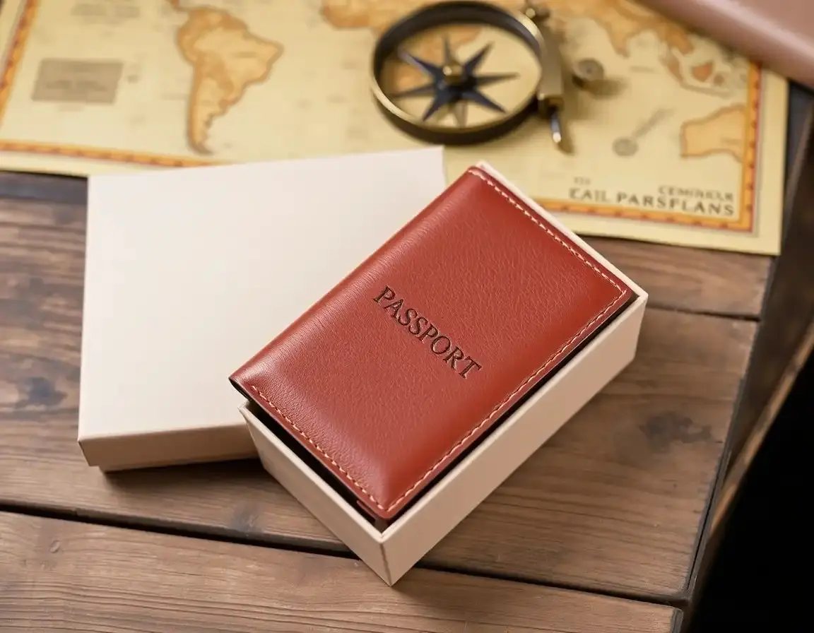 Leder RFID Reisepass-Brieftasche